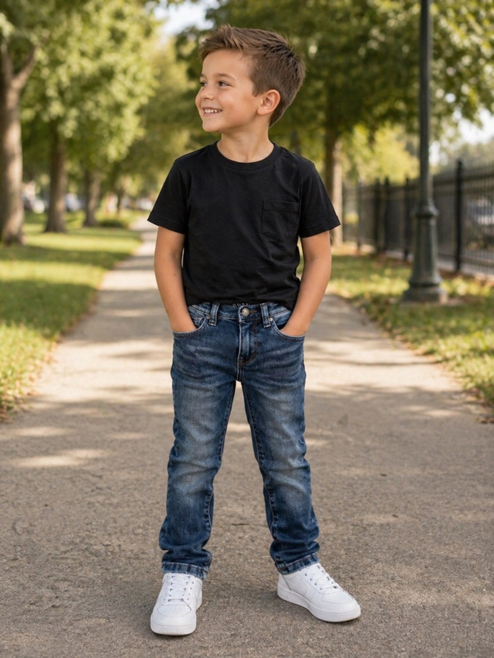 Guess Kids Dark Wash Jeans Boys Size 5 Everyday Denim
